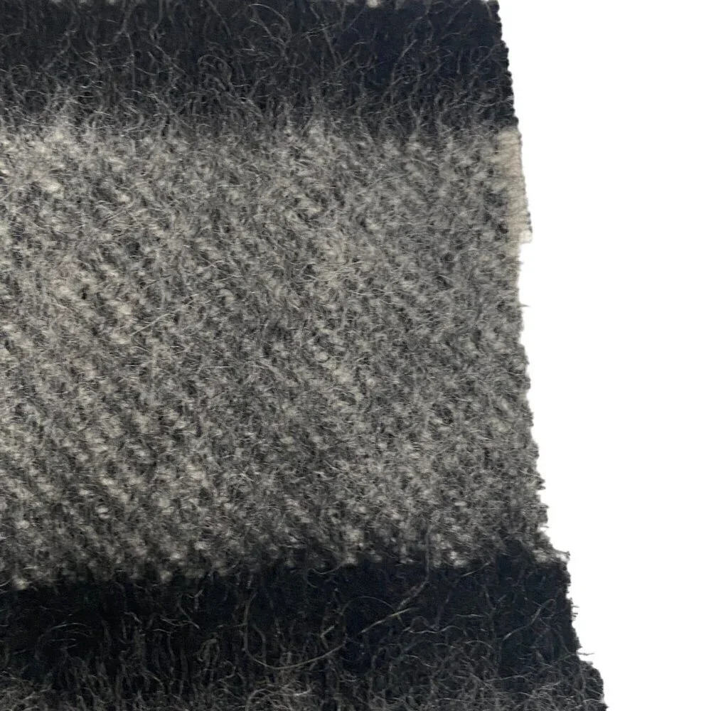 Louisa Perini cashmere fringed scarf plaid unisex